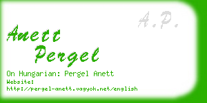 anett pergel business card